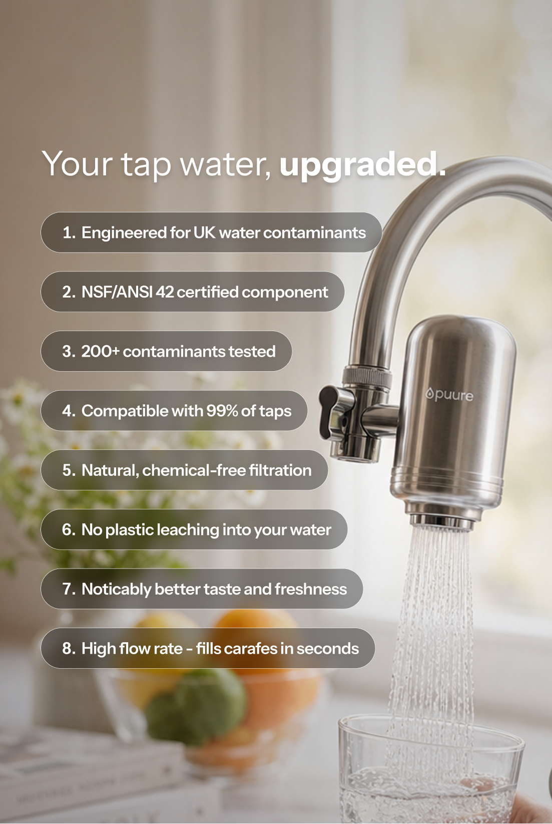 Puure® 3.0 Tap System: how the tap water filter works